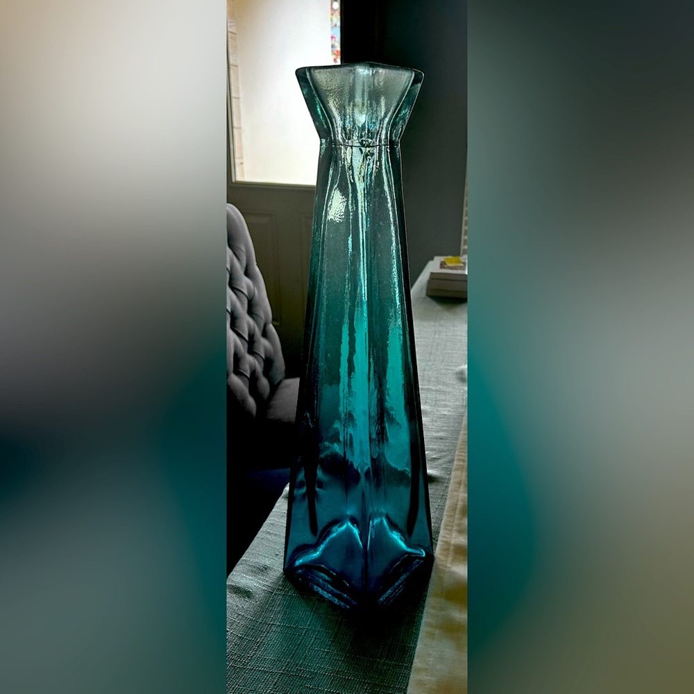 21” Teal Vase